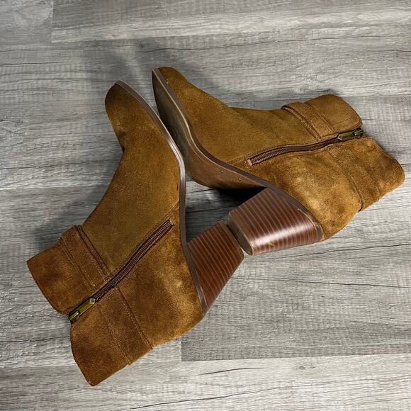 Sam Edelman Brown Suede Lynne Ankle Boots Booties Western Women's 10 - Picture 7 of 9